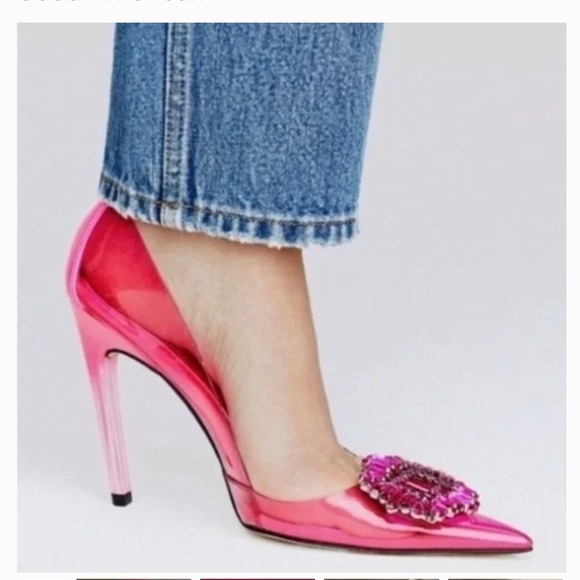 NEW In box Good American Cinder-F*cking-Rella Pink Barbie pumps Cinderella - Picture 12 of 12